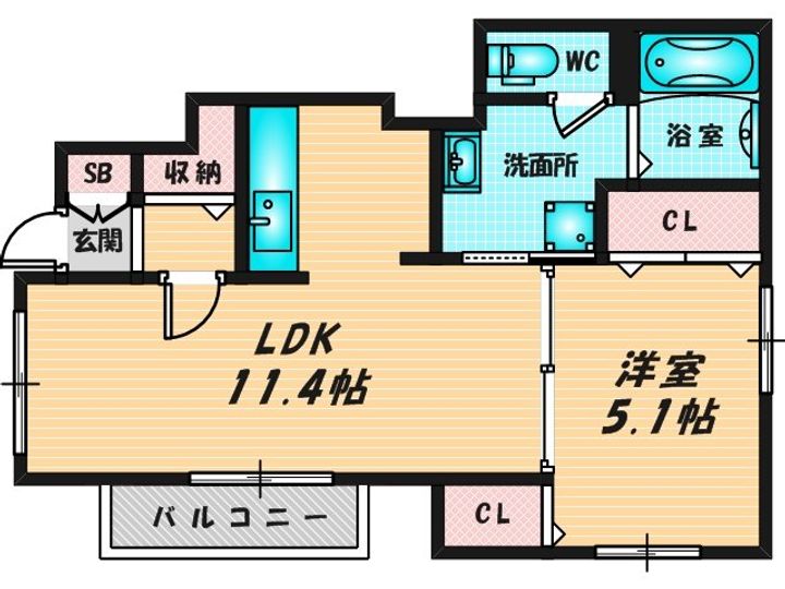 Defi小路の間取り