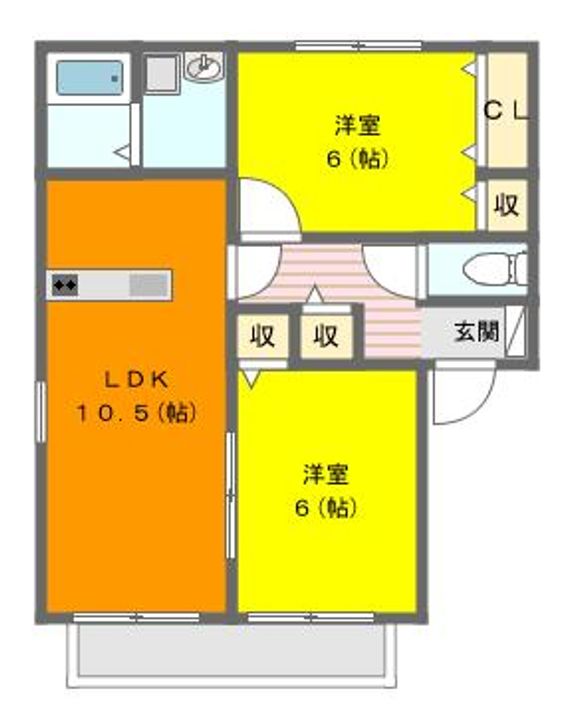 グレースコートAの間取り