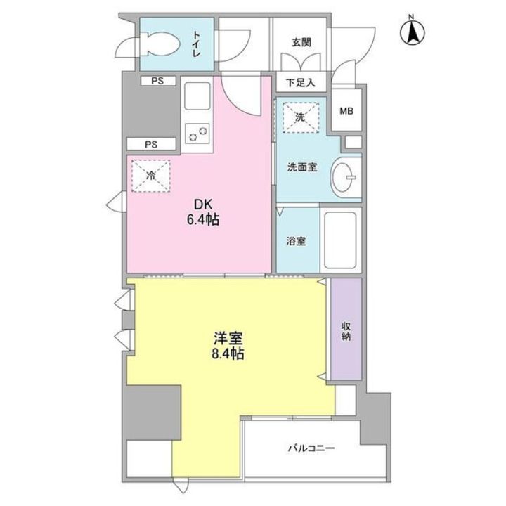 東京都新宿区山吹町(マンション)の賃貸物件の間取り