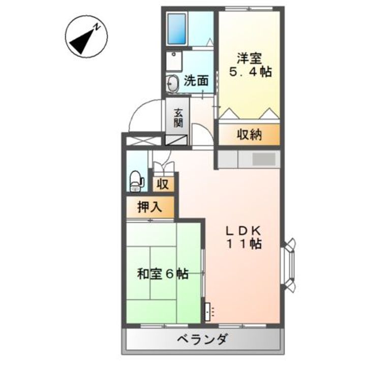 岡山県倉敷市東塚4(マンション)の賃貸物件の間取り
