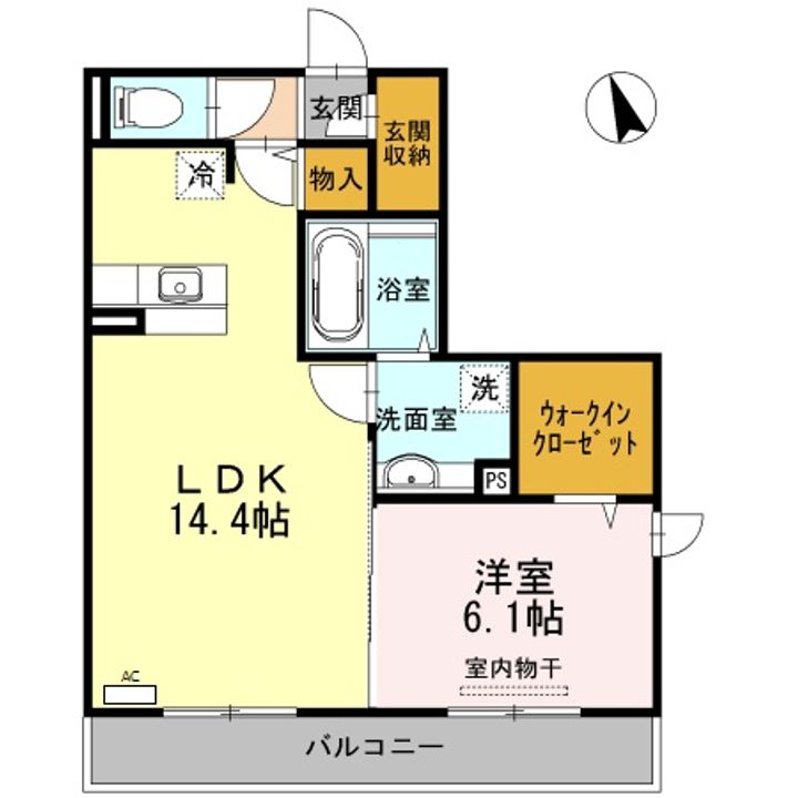 岡山県岡山市南区新保(アパート)の賃貸物件の間取り