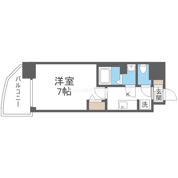大阪府大阪市天王寺区国分町(マンション)の賃貸物件の間取り