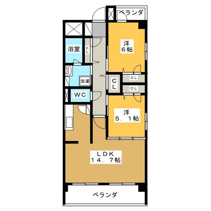 ルアン猫洞の間取り