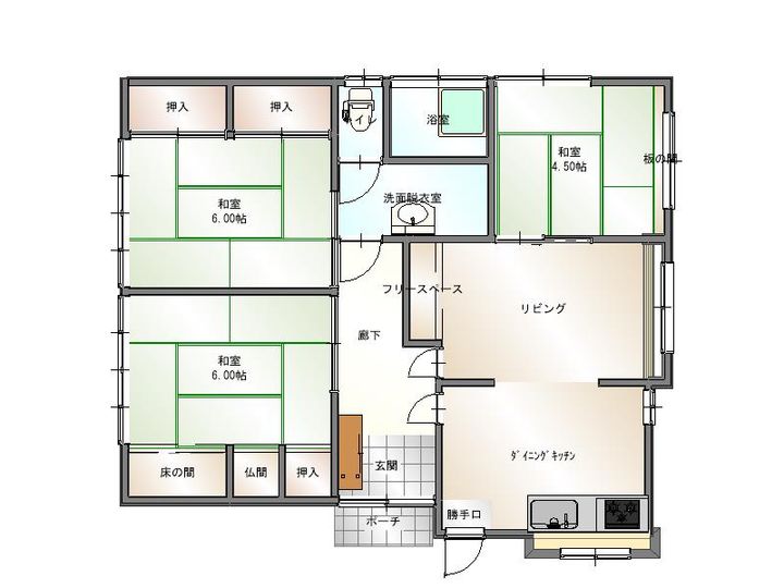 鹿児島県姶良市東餅田(一戸建)の賃貸物件の間取り