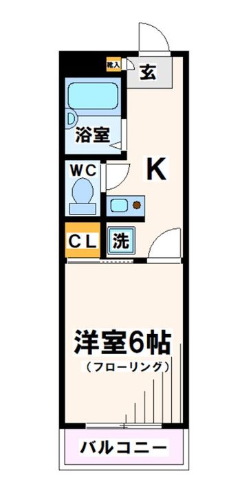 東京都府中市新町3(マンション)の賃貸物件の間取り