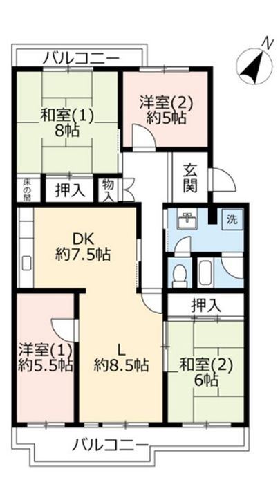 UR藤沢台第三の間取り