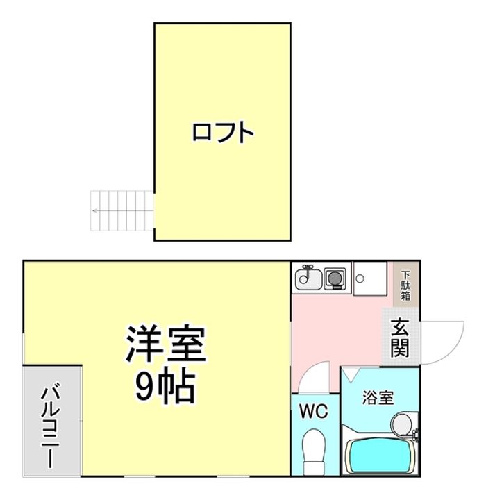 MOON下到津A棟の間取り