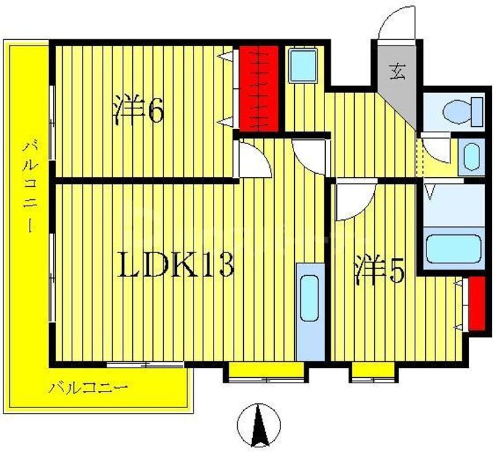 ハイツリバーソンの間取り