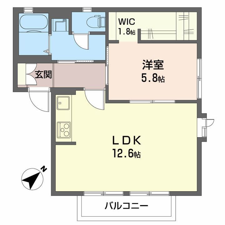 ARIES大富Bの間取り