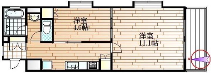 ロイヤルハイツ人見IIの間取り