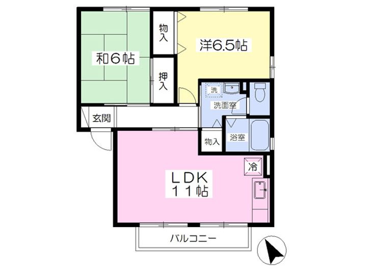 ハピエル福田の間取り