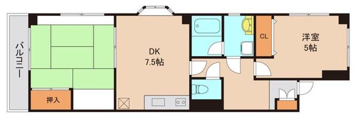 千葉県市川市香取1(マンション)の賃貸物件の間取り