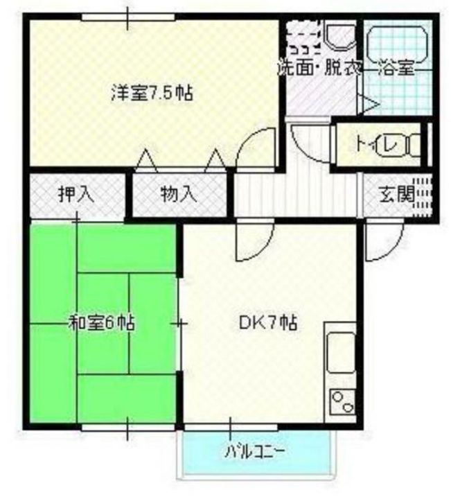 セジュール藍A棟の間取り