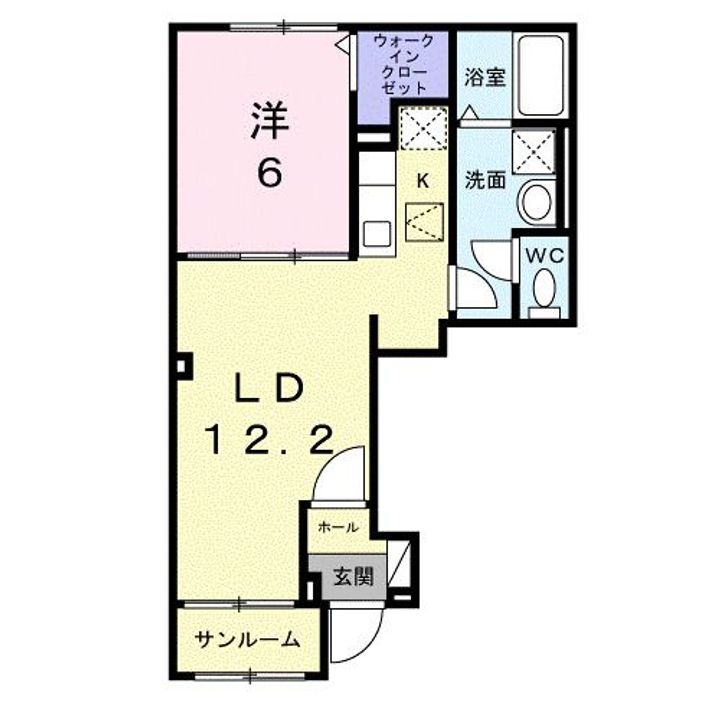 埼玉県東松山市山崎町(アパート)の賃貸物件の間取り