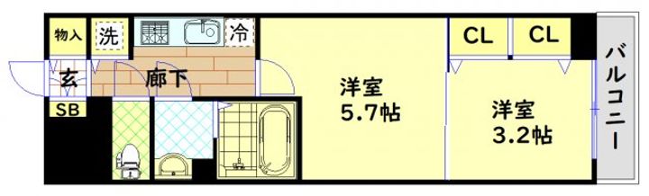 S-RESIDENCE日本橋クオリアの間取り