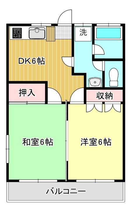 ハイツ功刀の間取り