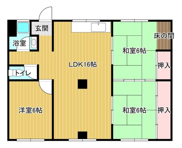 アソハイツの間取り