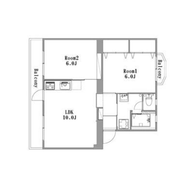 熊本県熊本市北区龍田1(マンション)の賃貸物件の間取り
