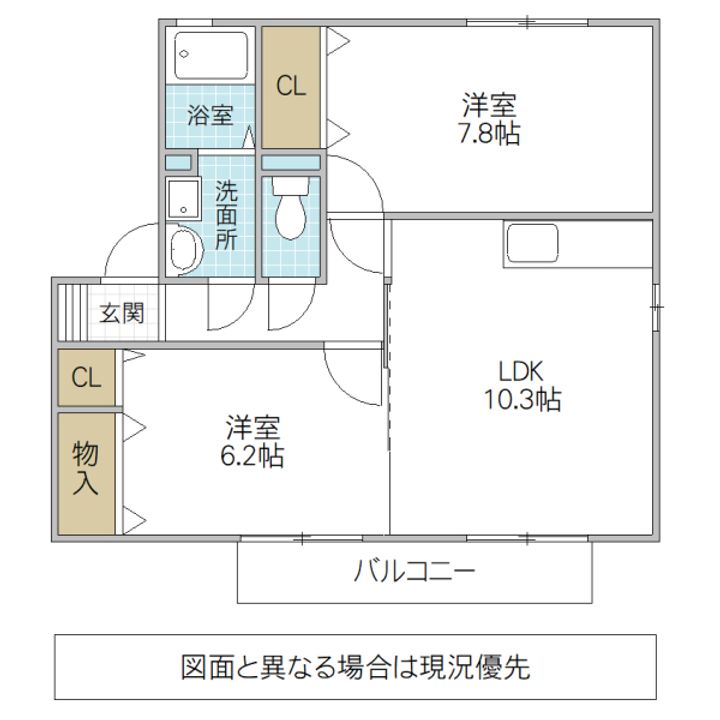 名木内コート Dの間取り