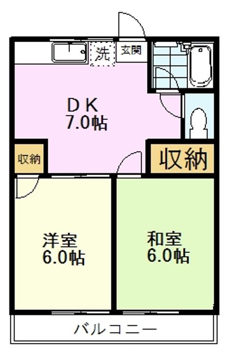 東京都府中市武蔵台3(アパート)の賃貸物件の間取り