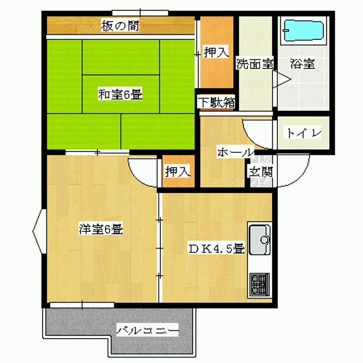 ファミール唐沢Bの間取り