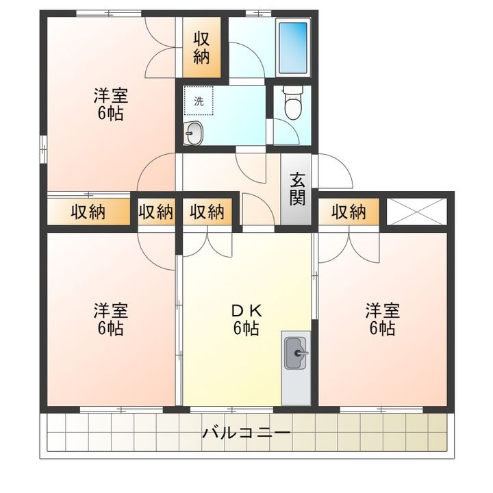 徳島県小松島市赤石町(マンション)の賃貸物件の間取り