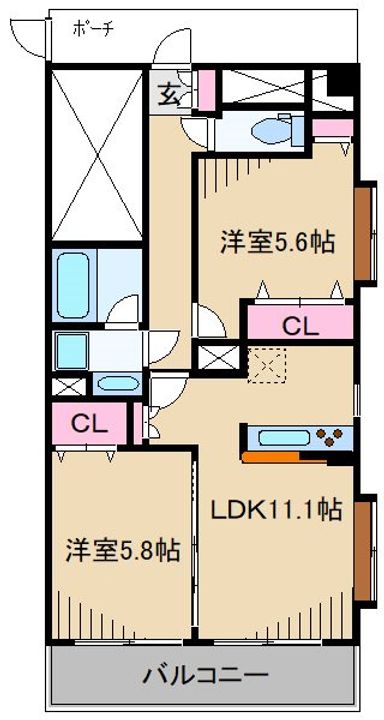 ライオンズガーデン日吉第2の間取り