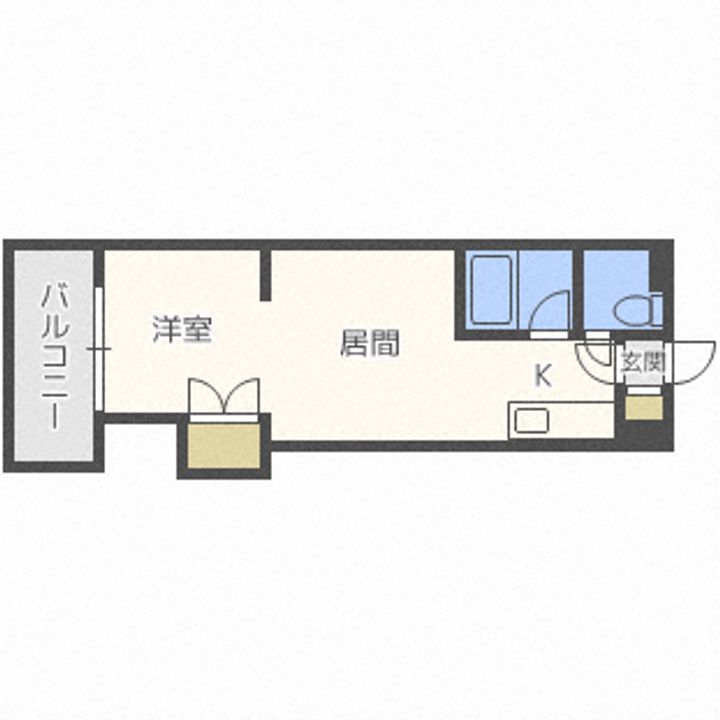 北海道札幌市中央区南九条西12(マンション)の賃貸物件の間取り