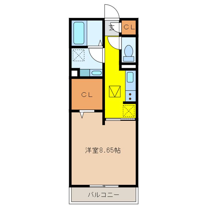 岐阜県各務原市鵜沼三ツ池町2(アパート)の賃貸物件の間取り