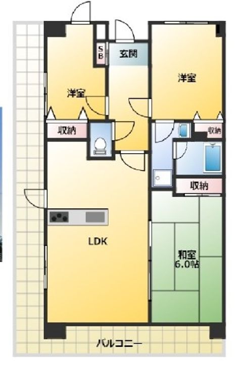 埼玉県草加市瀬崎4(マンション)の賃貸物件の間取り