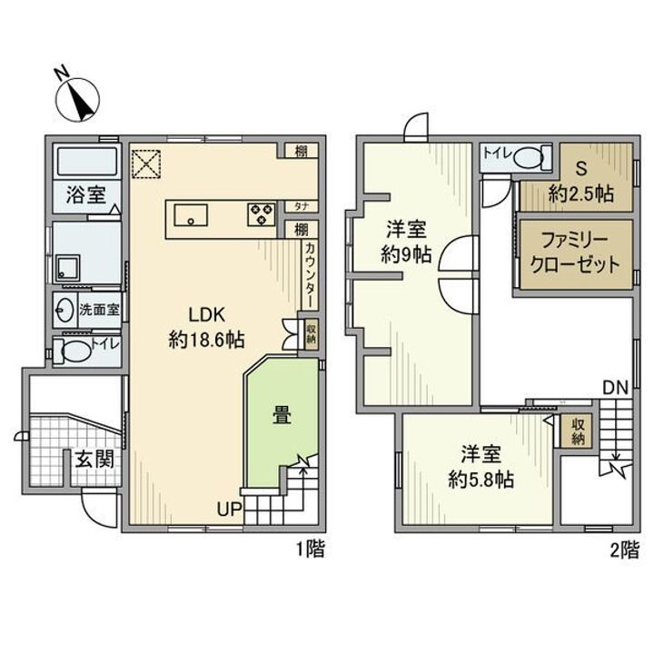 愛知県名古屋市天白区平針南2(一戸建)の賃貸物件の間取り