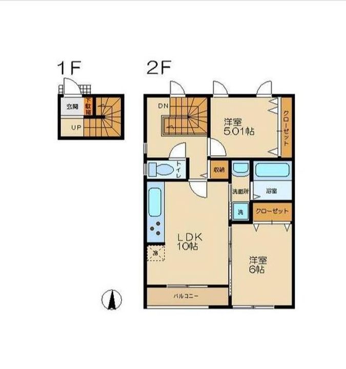 東京都八王子市七国1(アパート)の賃貸物件の間取り