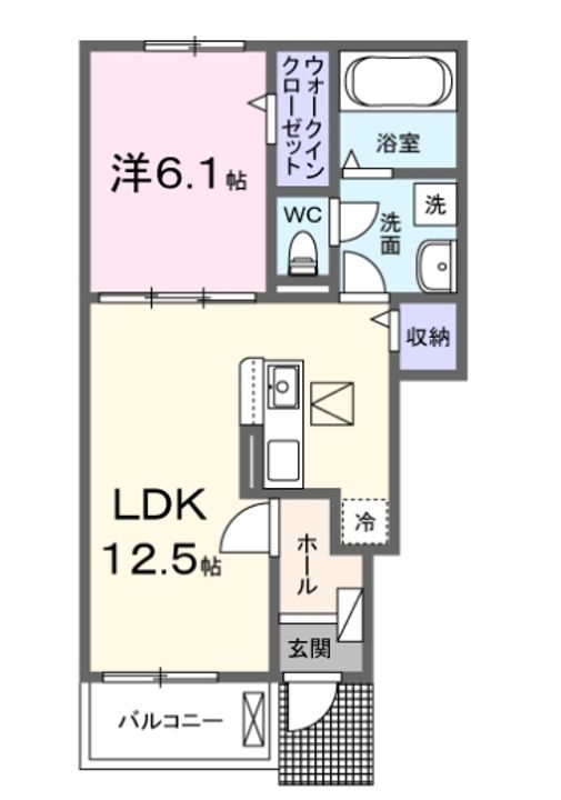 愛知県名古屋市天白区植田山3(アパート)の賃貸物件の間取り