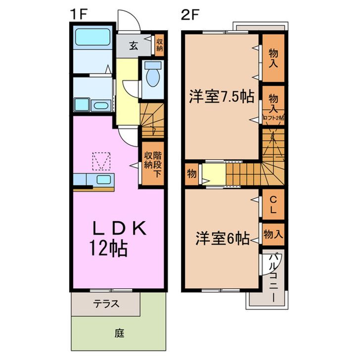 愛知県日進市折戸町高松(一戸建)の賃貸物件の間取り