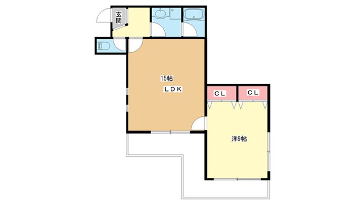 大阪府豊中市上新田1(マンション)の賃貸物件の間取り