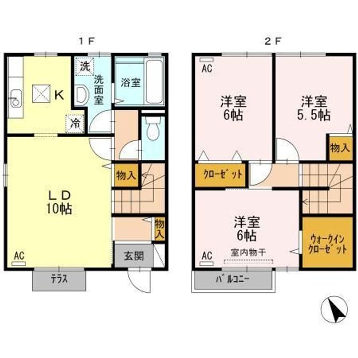 広島県福山市水呑町三新田1(一戸建)の賃貸物件の間取り