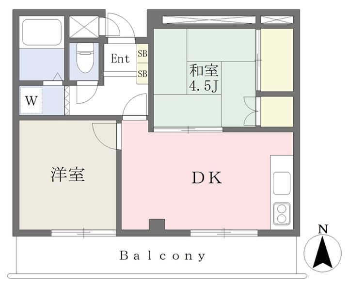 タカラ峰ハイツB棟の間取り