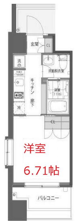 東京都大田区西蒲田1(マンション)の賃貸物件の間取り