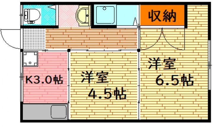 広島県広島市西区南観音町の賃貸マンションの間取り