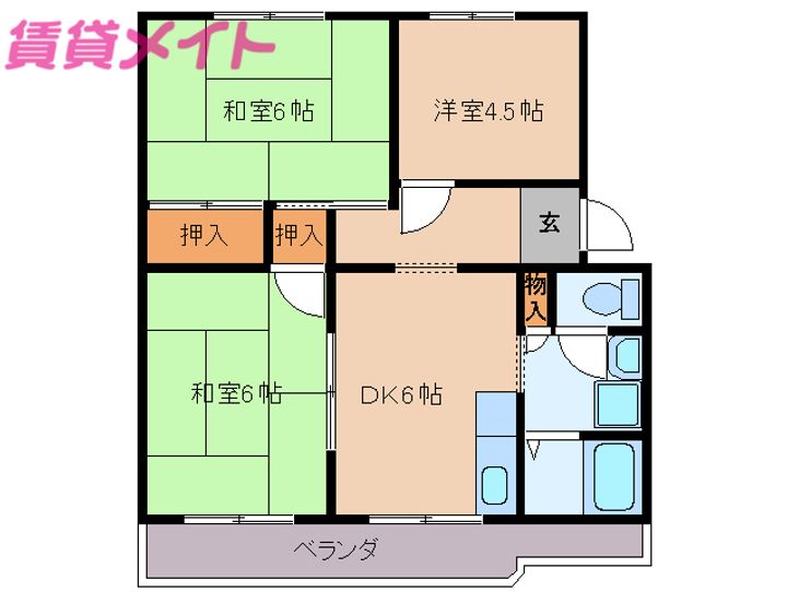 ベルメゾンIIIの間取り