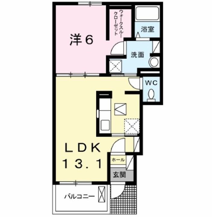福島県本宮市本宮字欠下(アパート)の賃貸物件の間取り