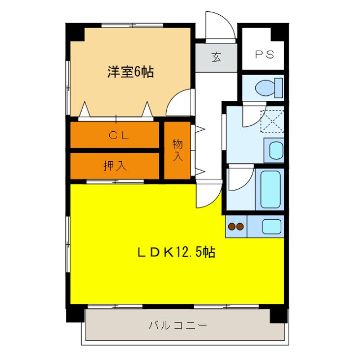 岐阜県羽島郡笠松町桜町(マンション)の賃貸物件の間取り
