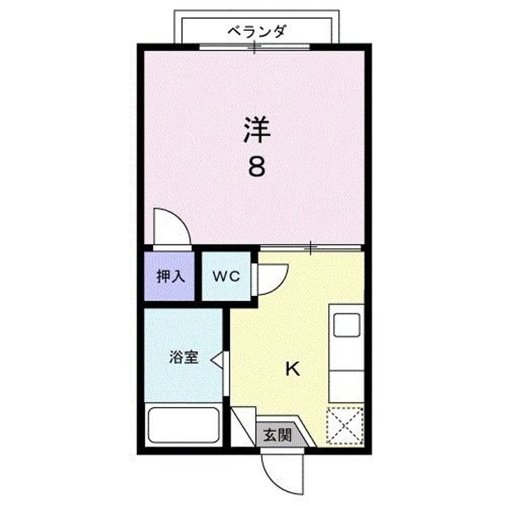 福島県いわき市郷ケ丘3(アパート)の賃貸物件の間取り