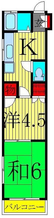 第二鳥塚コーポの間取り