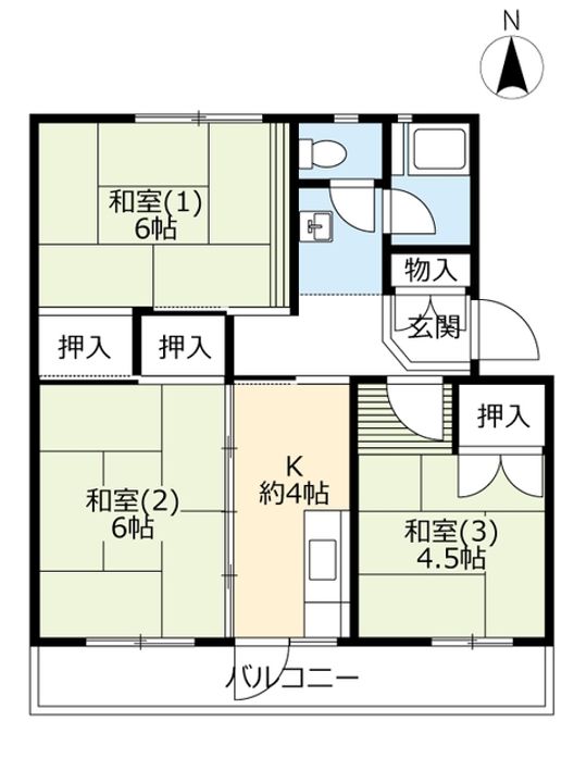 UR桃山南の間取り