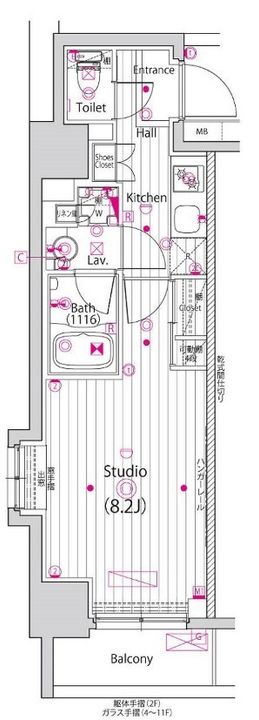 神奈川県横浜市神奈川区子安通3(マンション)の賃貸物件の間取り