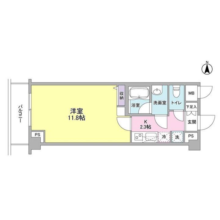 東京都品川区大井5(マンション)の賃貸物件の間取り