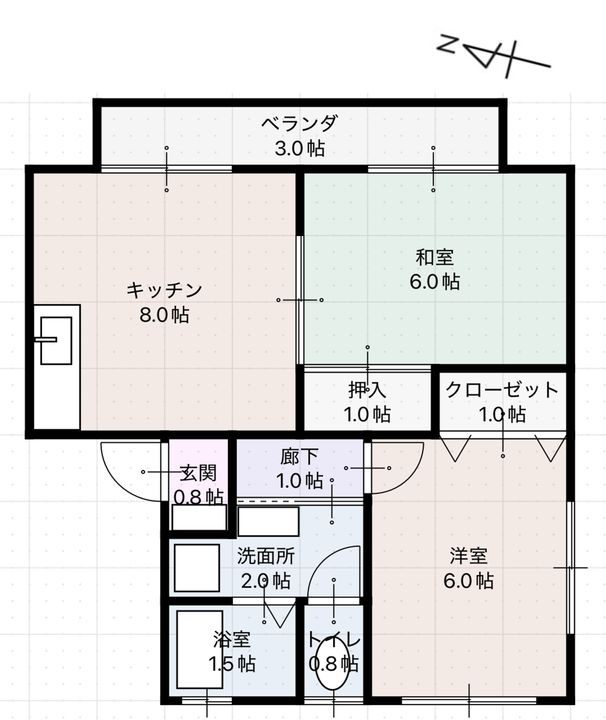 エクセラン水口の間取り