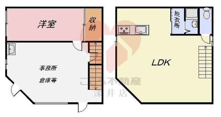 大阪府東大阪市御厨1(一戸建)の賃貸物件の間取り