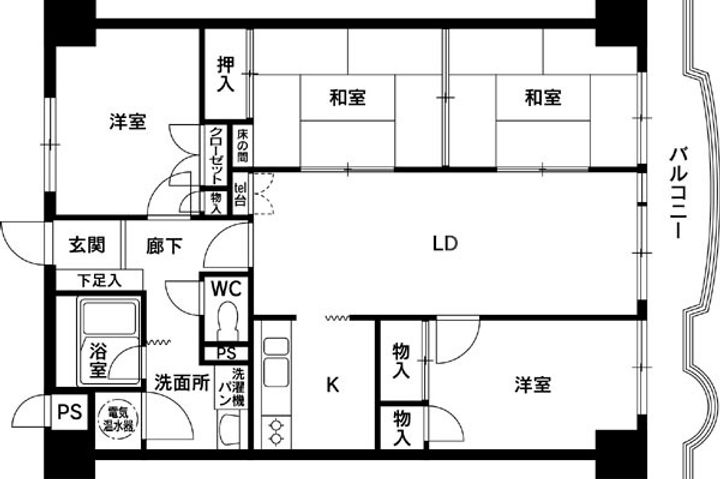 今泉コーポラスの間取り